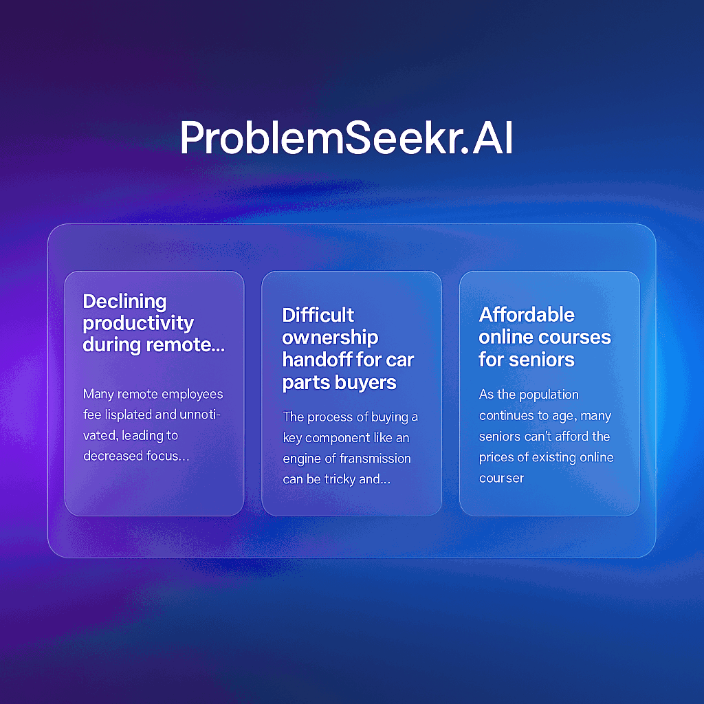 ProblemSeekr.AI hero animation